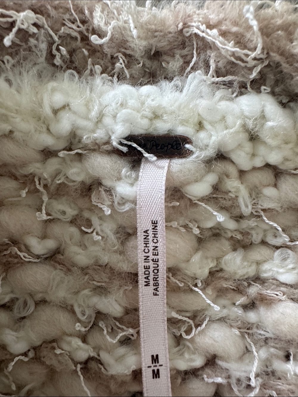 Free People Cream Hand-Knit Textured Sheep Sweater - Women - Picture 2 of 6